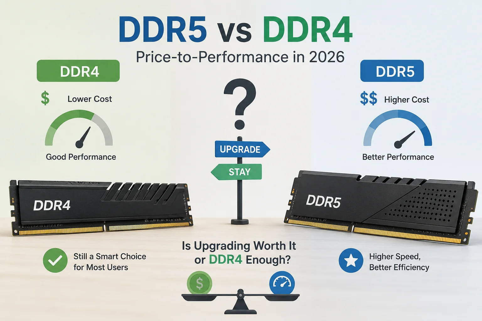 DDR5 vs DDR4 Price-to-Performance in 2026