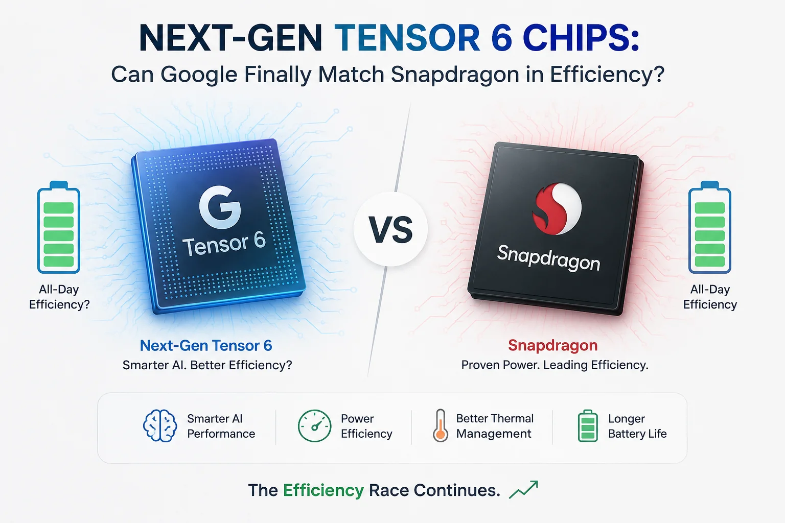 Next-Gen Tensor 6 Chips Can Google Finally Match Snapdragon in Efficiency