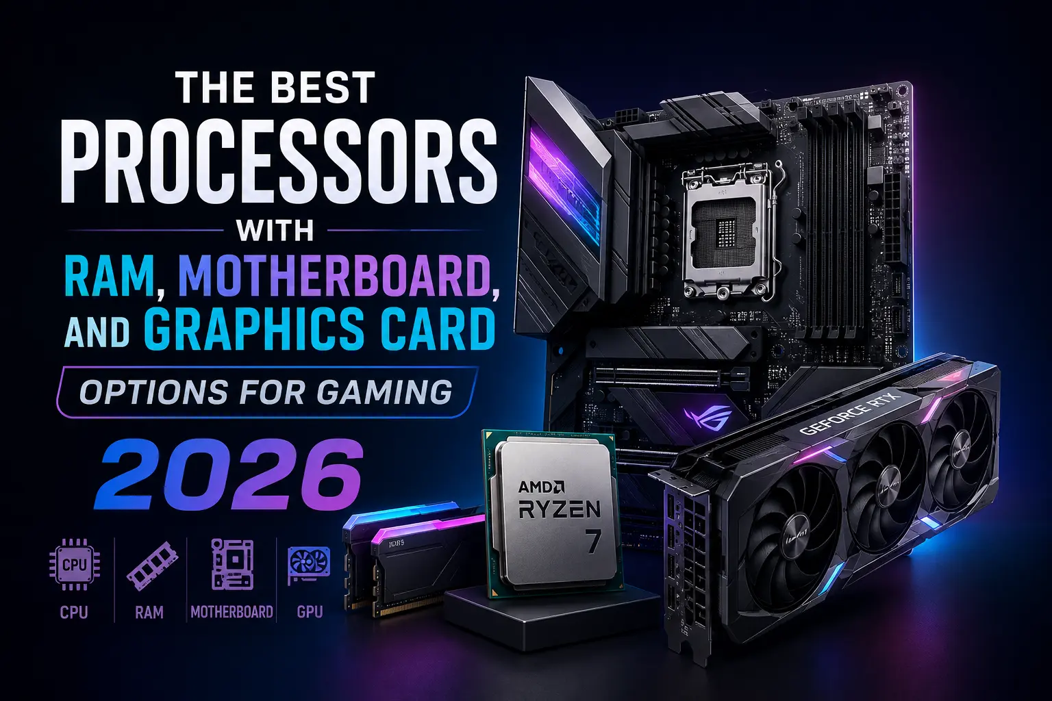 The best processors with RAM, motherboard, and graphics card options for gaming in 2026
