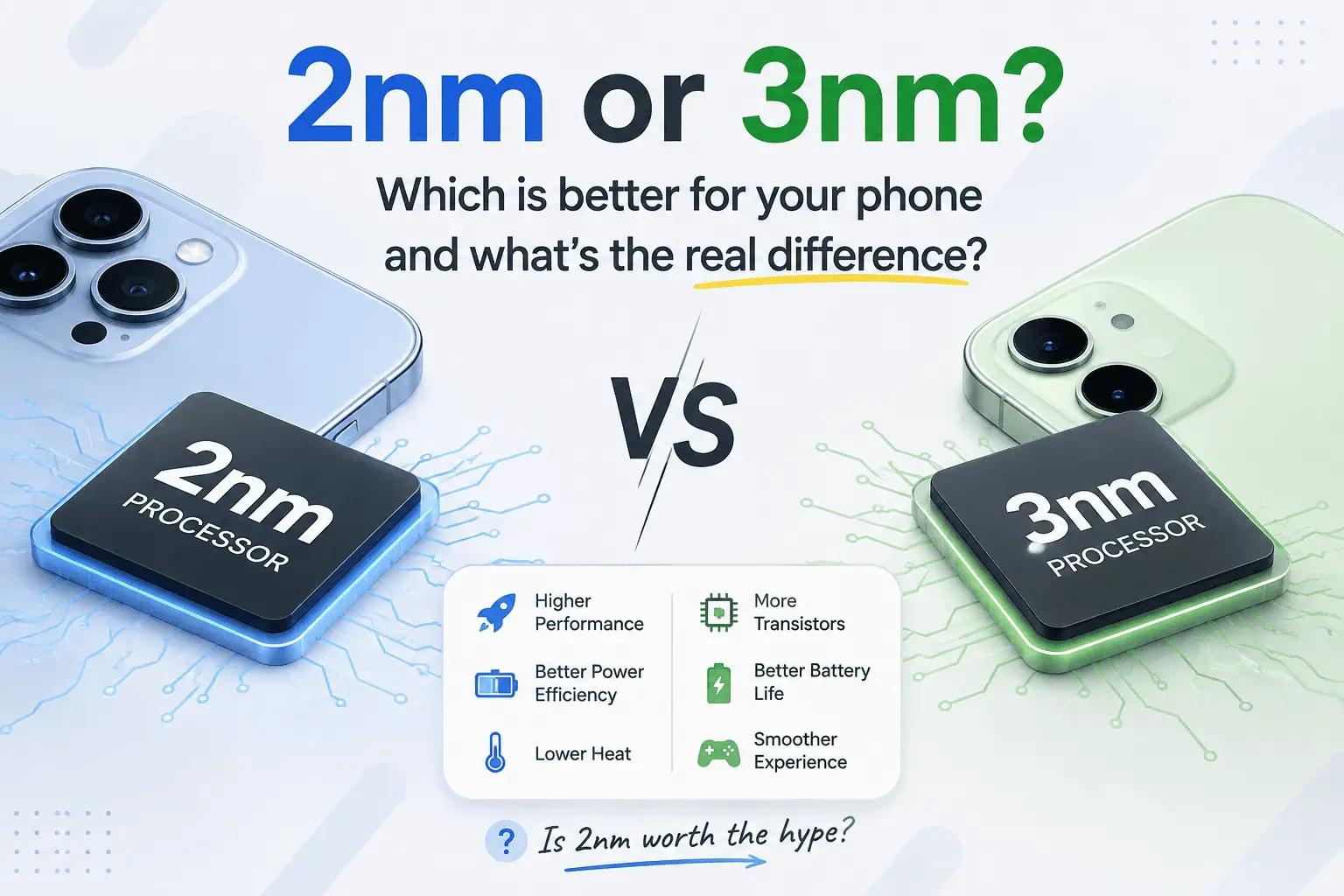 Which is better, 2nm or 3nm processors in phones